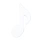 * Note de musique - Blanc