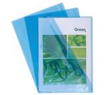 Etui carton de 100 pochettes coin PVC lisse haute résistance 13/100e - A4 - Bleu