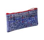 Le Mur des Je t'aime, Trousse plate en simili cuir 22x11 cm