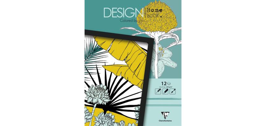 DESIGN HOME BOOK, Bloc de 12 feuilles 250g/m2 au format 13x17cm