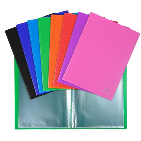 Carpeta Exacompta de fundas polipropileno opaco fundas cristal 160 vistas - A4 - Colores surtidos