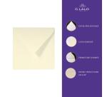 25 enveloppes 165x165mm, Vergé de France doublées gommées
