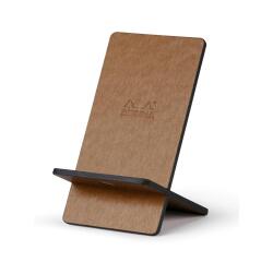 Rhodiarama support pour téléphone mobile simili cuir italien 13x8x8,5 cm - Bronze