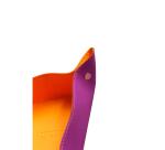 Rhodiarama vide-poche réversible simili cuir italien 12x12x4,5 cm - Violet