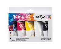 Darwi For You set de peinture acrylique - 5x75 ml - Assortiment