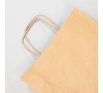 Paq.25 sacs kraft brun vergé, 22x10x27cm - Kraft