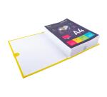 Faldone con dorso estensibile chiusura con scratch, carta balacron - 24x32cm