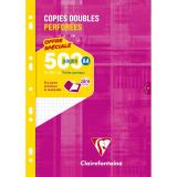 Copies doubles sous étui A4 500 pages perforées petits carreaux