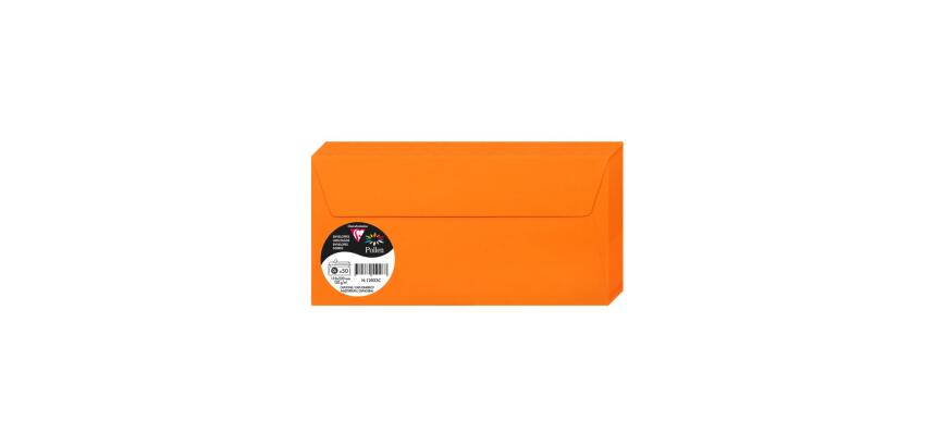 Paquet de 50 enveloppes Pollen 110x220mm 120g/m2 - Orange