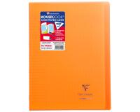Cahier piqué Koverbook A4 96 pages grands carreaux couverture polypropylène transparent