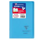Carnet piqué Koverbook 11x17cm 96 pages petits carreaux couverture polypropylène transparent - Assortis