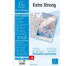 Sachet de 10 pochettes perforées polypropylène lisse haute qualité 9/100e - A4 - Cristal