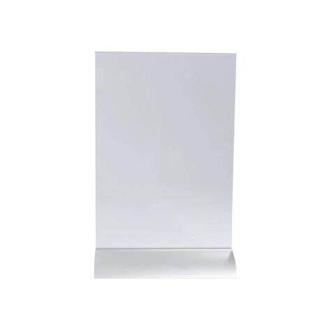 Porte-visuel vertical pied aluminium A4 - Cristal