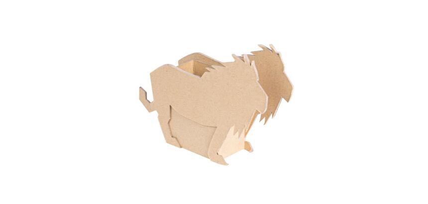 Pot à crayons Lion 20x5x14cm - Kraft