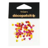 Sachet 60 coeurs 0,5cm - jaune/orange - Jaune