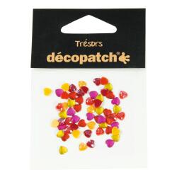Sachet 60 coeurs 0,5cm - jaune/orange - Jaune