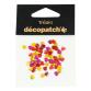 Sachet 60 coeurs 0,5cm - jaune/orange - Jaune