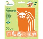 Set de 6 pochoirs enfants, Halloween - Orange