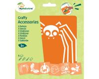 Set de 6 pochoirs enfants, Halloween - Orange