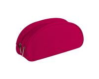 Trousse textile ovale 2 compartiments 22 x 8 x 10 cm Turquoise.