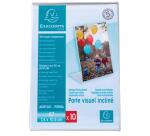 Lot de 10 porte-étiquettes A7 vertical - Cristal