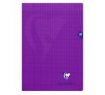 Cahier piqué Mimesys A4 48 pages grands carreaux couverture polypropylène - Violet