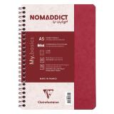 Clairefontaine Nomaddict Notebook - A5 - Lined - 50 Sheets - 90gsm ? Wirebound - Red