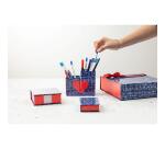 Le Mur des Je t'aime, Set de 2 pots à crayons magnétiques moyen 6x6x11 cm et petit 6x6x8 cm