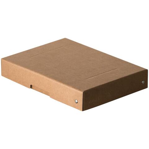 Caja de almacenamiento PureBox Naturaleza de Exacompta A5 18 x 25 x 4 cm de alto - Marrón