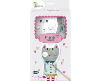 Friends to Paint, Huguette le Chat - Multicolore