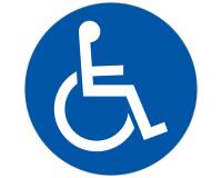 Non adhesive PP panel Disabled parking 30 cm - Blue