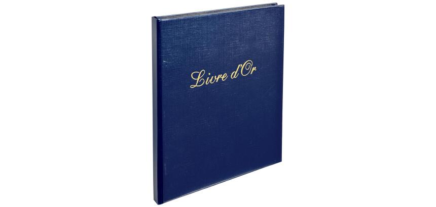 Livre d'or Balacron avec titre 140 pages blanches - 21x19 cm vertical - Couleurs assorties