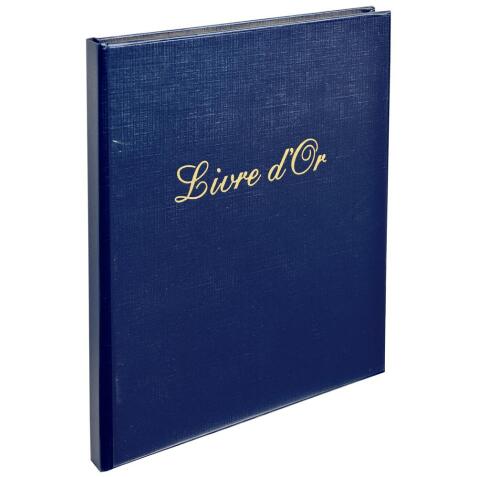 Livre d'or Balacron avec titre 140 pages blanches - 21x19 cm vertical - Couleurs assorties