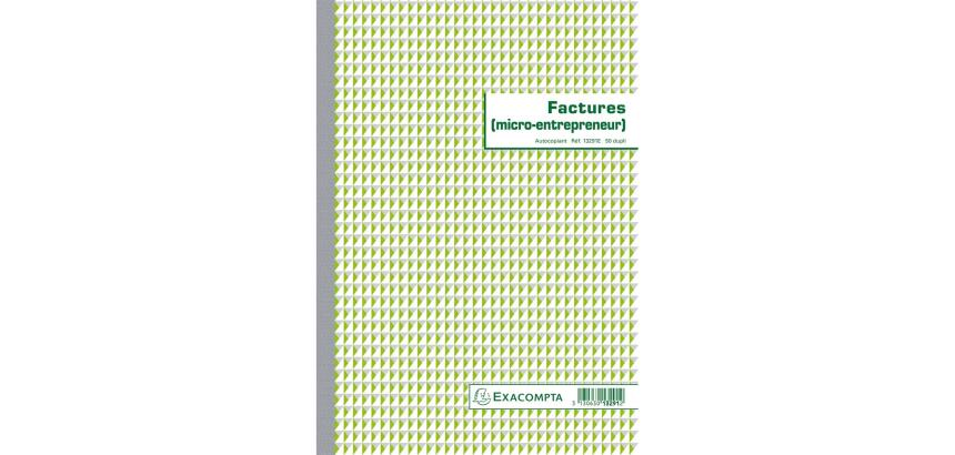 Manifold Factures micro-entrepreneur 29,7x21cm 50 feuillets dupli autocopiants