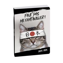 Agenda Forum Funny Pets Chat 12 x 17 cm Journalier Août 2025 à Juillet 2026 - Visuel