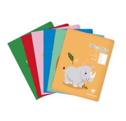 Cahier de poésie piqué Clairenfantine 17x22cm 48p grands carreaux + uni Couleur aléatoire - Assortis