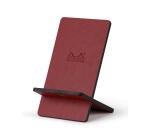 Rhodiarama support pour téléphone mobile simili cuir italien 13x8x8,5 cm - Lie de vin