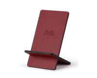 Rhodiarama support pour téléphone mobile simili cuir italien 13x8x8,5 cm - Lie de vin