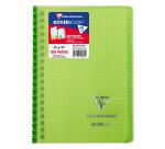 Carnet reliure intégrale enveloppante Koverbook 11x17cm 100 pages petits carreaux couverture polypropylène transparent - Assortis