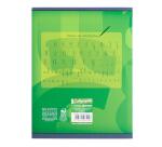 Cahier d'écriture piqué 8000 CARTE 17x22 cm 32 pages grands carreaux 4 mm agrandis 16x16 mm 90 g - Vert