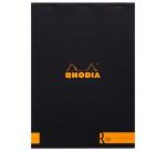 Bloc agrafé Rhodia le R N°18 21x29,7 cm 70 feuillets ligné 90g - Noir