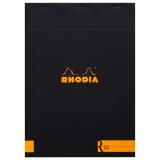 Bloc de bureau Color Rhodia 21 x 29,7 cm agrafé n°18 noir - ligné - 70 feuilles