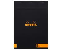 Bloc agrafé Rhodia le R N°18 21x29,7 cm 70 feuillets ligné 90g - Noir