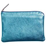 MIROR CUIR Pochette 23x16 cm Miror Turquoise