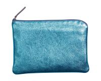 MIROR CUIR Pochette 23x16 cm Miror Turquoise