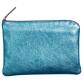 MIROR CUIR Pochette 23x16 cm Miror Turquoise