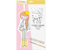 Poupée à peindre, Chloé - Rose
