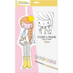 Poupée à peindre, Chloé - Rose