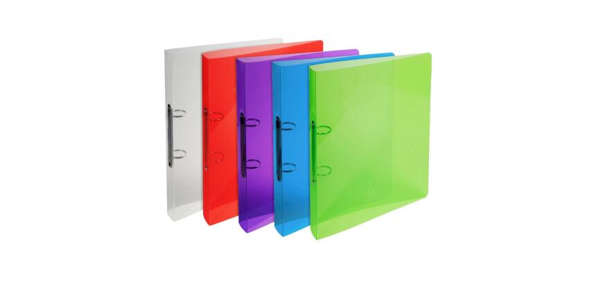 Classeur 2 anneaux 30 mm polypropylène Crystal - A4 maxi