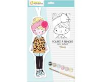 Poupée à peindre, Olivia - Bleu